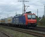 482 008 mit Containerzug am 10.4.10 in Ratingen-Lintorf  ...