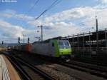 Re 485 020-2 am 30.7.2010 bei der Durchfahrt in Basel ...