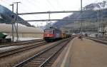 Mit dem planm�ssigen und w�chentlichen GZ Erstfeld-Airolo trifft die Re ...