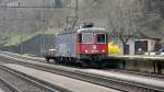 Wahrscheinlich keine grosse M�he bereitet am 15.04.10 der Kurzg�terzug Gurtnellen-Erstfeld ...