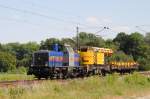214 012-7 Kathleen mit einem Kranzug am 21.07.2010 bei Woltorf ...