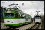 521 und 152 im Betriebshof Rheing�nheim. Bei Sonderfahrt der IG ...