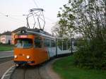 Wagen 516 kurz vor der Abfahrt um 06:57 Uhr an ...