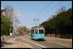 Der Triebwagen 80 mit einer Geburtstagssonderfahrt am 10.04.2010 nahe des ...