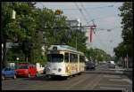 rnv-oeg-heidelberg-ludwigshafen-mannheim Am 18.06.10 war Wagen 125 (Ludwigshafens letzter hochflur GT6) auf dem Ebertparkverst�rker anl�ssig des Parkfestes unterwegs. Hier sehen wir ihn an der Fichtestra�e.