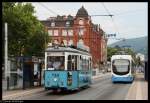 rnv-oeg-heidelberg-ludwigshafen-mannheim Triebwagen 80 steht am 17. Juli 2010 zur Abfahrt nach Kirchheim am Betriebshof bereit.