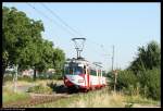 rnv-oeg-heidelberg-ludwigshafen-mannheim Pfeifend f�hrt der Gt 4109 am Morgen des 19. Juli 2010 entlang der Bergstra�e.
