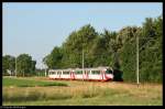 rnv-oeg-heidelberg-ludwigshafen-mannheim Mit Schwung nimmt am 19. Juli 2010 ein Zugverband, angef�hrt von 4103, Kurs auf die Unterf�hrung zwischen dem Haltepunkt Hohensachsen und dem Bahnhof Whm-L�tzelsachsen OEG.