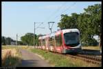 rnv-oeg-heidelberg-ludwigshafen-mannheim 4131 f�hrt am 19. Juli 2010 auf den Haltepunkt Hohensachsen zu.