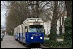 rnv-rhb Qualit�t aus D�rkheim war zur IGN D�wagparade auch angereist. 1015 mit H�nger am Ebertpark. Bei Sonderfahrt der IG Nahverkehr Rhein-Neckar, 16. M�rz 2008.