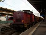 PBSV-Lok 20 verl��t als Schlu�lok am 31.Oktober 2009 den Rostocker ...
