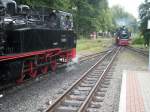 Einfahrender Zug aus Göhren mit 99 1782 trifft am 17.August ... Einfahrender Zug aus Göhren mit 99 1782 trifft am 17.August ...