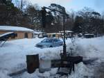 Trotz Schnee blieb der Wasserkran von G�hren am 06.Februar 2010 ...