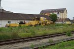BAhndienstfahrzeug abgestellt in Bahnhof Sibiu (Hermannstadt) am 17.06.2016
