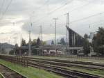 Bahnhof Predeal, in 1033 Metern Hoehe ist der hoechstgelegene Bahnhof in Rumaenien. Bild vom 27.09.2014.