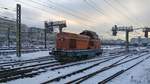 Diesellok 92-53-0-80-0525-3 manövriert am Morgen des 16.01.2018 im Nordbahnhof Bukarest.