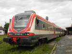 76-1411-8 verlsst am 28.08.2013 um 10:04 Uhr den Bahnhof Sibiu vom Gleis 1.