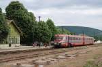 78 1019 und 78 1017 mit dem P3126 in Sebis  - bei der Ankunft (17.05.2007)