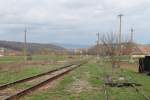 Bahnhofsgelände von ehemaliges Bahnhof Mugeni an die Strecke Odorheiu-Sighişoara am 9-4-2013.