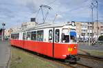Rumänien / Straßenbahn (Tram) Arad: Maschinenfabrik Esslingen GT4 - Wagen 486 (ehemals Stuttgart) der Compania de Transport Public SA Arad (CTP Arad SA), aufgenommen im März 2017 im