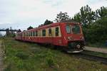 Triebwagen 97-0563-3 stand abgestellt am 13.05.2017 in Bahnhof Roman.