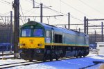 Die Class 66 PB01 von der Rurtalbahn steht abgestellt in ...
