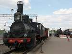 Die Dampflokomotive 0в 841 im Eisenbahnmuseum am Rigaer Bahnhof von Moskau (Mai 2016)
