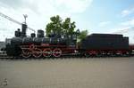 Die Dampflokomotive 0в 841 Anfang Mai 2016 im Eisenbahnmuseum von Moskau.