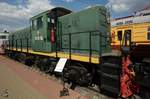 Die Diesellokomotive ТЭ1-20-195, ausgestellt im Eisenbahnmuseum am Rigaer Bahnhof von Moskau (Mai 2016)