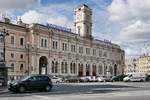 Das Bahnhofsgebäude der Moskauer Station in St.