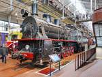 Güterzug-Dampflok ЭШ-4444, Baujahr 1922, im Russischen Eisenbahnmuseum in St.
