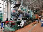 Steht zwar auf dem Platz der OB-6640, ist aber die Güterzug-Dampflok Tk3-1105, gebaut 1943, im Russischen Eisenbahnmuseum in St.
