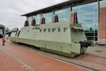 Gepanzerter Truppentransportwaggon - für die Kinder nur ein Klettergerüst - im Russischen Eisenbahnmuseum in St.