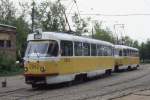 Moskau Tram / Straenbahn Tatra Wagen 2842 Linie 11  hier am 14.05.2000 nhe Fernsehturm
