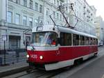 Russland: Straßenbahn / Tram Moskau: Tatra T3SU (Tatra T3 MTTCh) der Straßenbahn Moskau, aufgenommen im Juli 2015 im Stadtgebiet von Moskau.