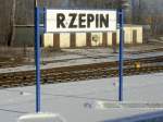 Das Bahnhofsschild ...  Andreas Mack 08.02.2012