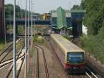 Eine Ringbahn bei der Ausfahrt aus Berlin Hermannstra�e, 10.7.2010  ...