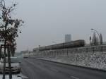 Winter in Berlin - und eine Ringbahn, vom Treptower Park ...