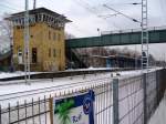 S-Bahnhof Borgsdorf mit Stellwerk am 15.02.2010  ...