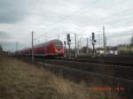 Hier ist die S1 nach Mei�en Triebischtal kurz vorm Bahnhof ...