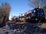 Kopenhaguer S-Bahn Triebzug der Baureihe SE-SF-SG-SH mit Werbung f�r The ...