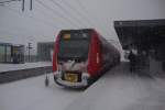 Ein S-Bahnzug auf der Linie F am Vigerslev all� Station ...