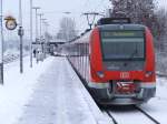 DB 422 025 ist am 03.01.2010 auf der S1 in ...