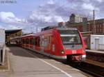 S-Bahn Rhein-Ruhr 422 011/511 bei der Ausfahrt von M�lheim(Ruhr) als S3 in Richtung Oberhausen Hbf. 02.04.2010