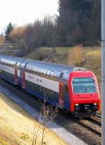 Ein DPZ der SBB zwischen Bubikon und Wetzikon  ...