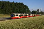 S-Bahn Zurich Ein Dienstzug mit dem Be 4/6 66, dem Be 4/6 68 und dem Be 4/6 62 befindet sich am 9.7.10 oberhalb von Zollikerberg. Dieser Zug hatte zuvor einen Eilzug Esslingen-Stadelhofen ohne Halt zwischen Forch und Rehalp gef�hrt und fuhr nun zur�ck nach Forch, um den Regionalzug mit Halt an allen Stationen zu �bernehmen, welcher jeweils einem Eilzug folgt.
