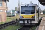 Kostrzyn (K�strin), 09.10.2010, SA108-006 aus Gorz�w Wielkopolski hat seinen Endbahnhof ...