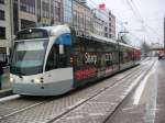 Saarbahn Hier ist die Saarbahn in der Trierer Stra�e zu sehen. Die Aufnahme des Fotos war am 11.02.2010.