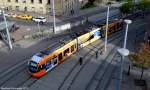 Saarbahn mit Werbung f�hrt ...  Manfred11051965 05.11.2010