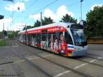 Saarbahn mit Werbung von ...  Manfred Schneider 09.08.2011